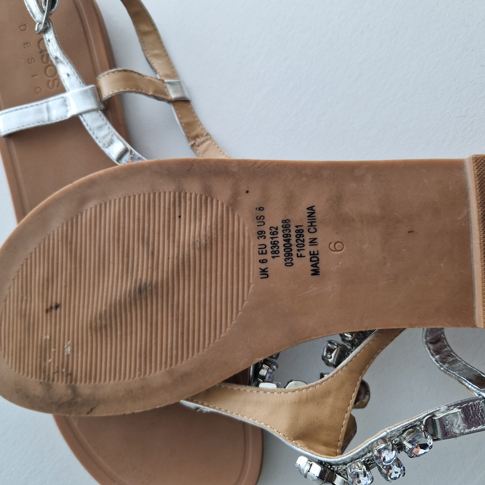ASOS Silver Embellished Sandals - Picture 3 of 4